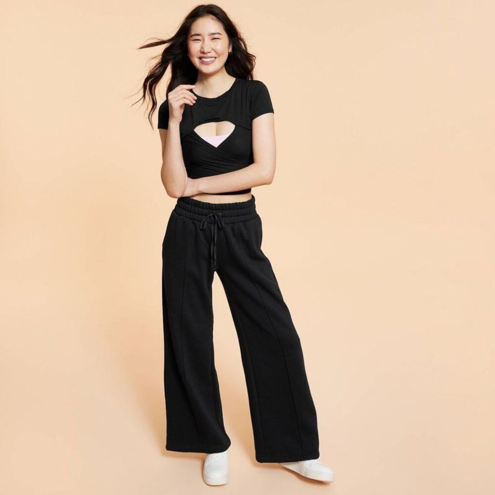 Blogilates -  Women's Travel Trouser High-Rise Wide L Black - Picture 3 of 4